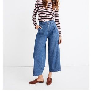 Madewell Pleated Wide Leg Jeans